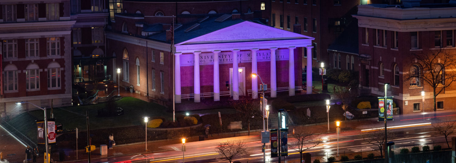 Davidge Hall at nighttime
