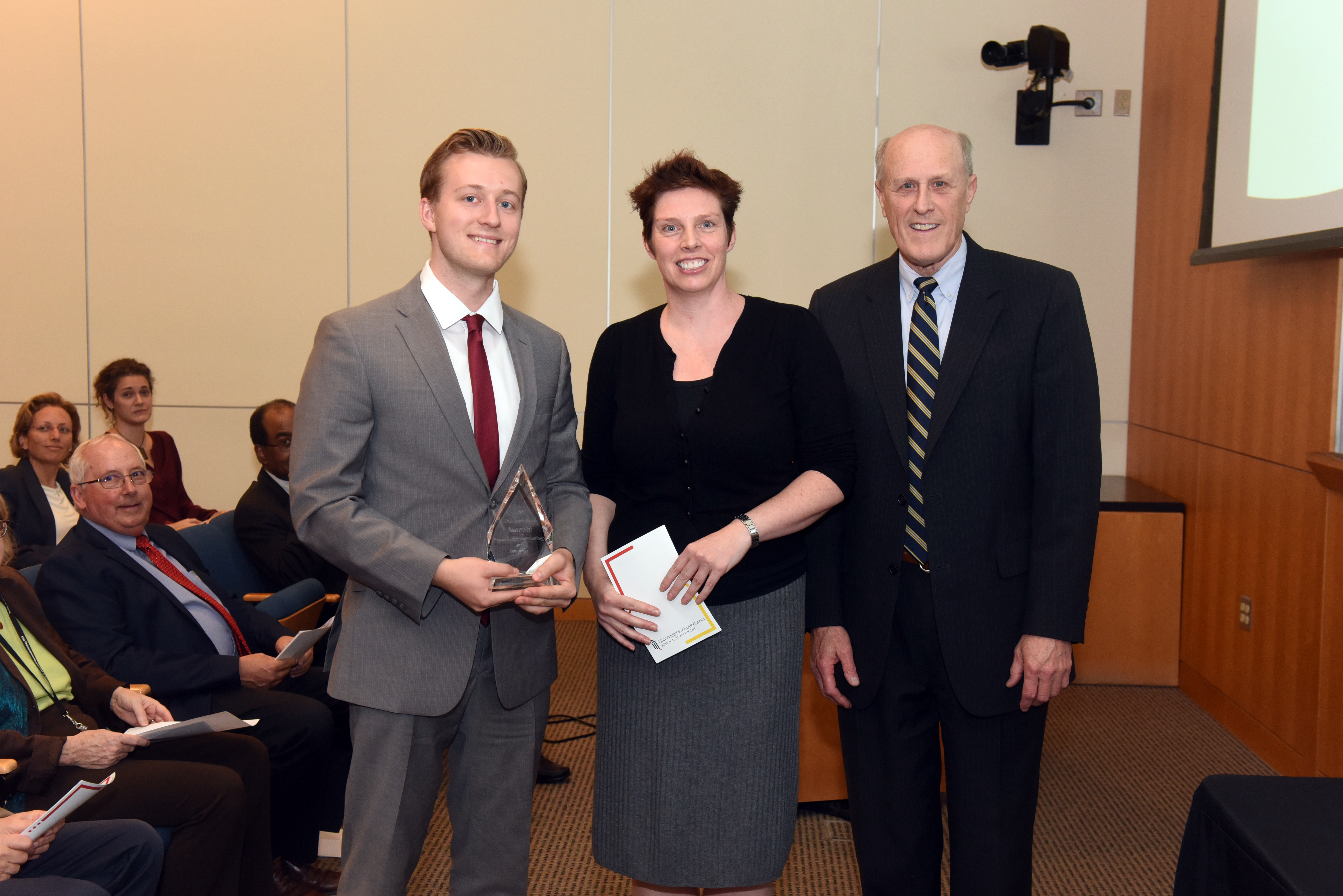 Hanover Matz, Helen Dooley, and Bruce Jarrell pose for a photo