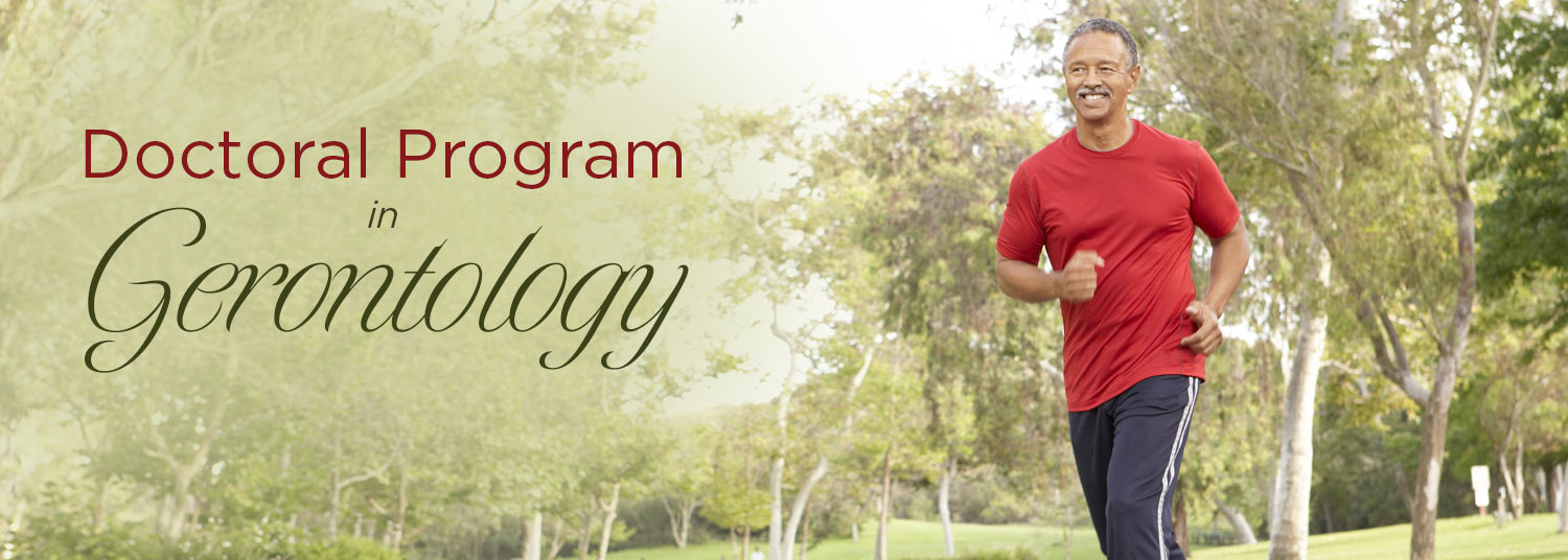 Middle aged man jogging