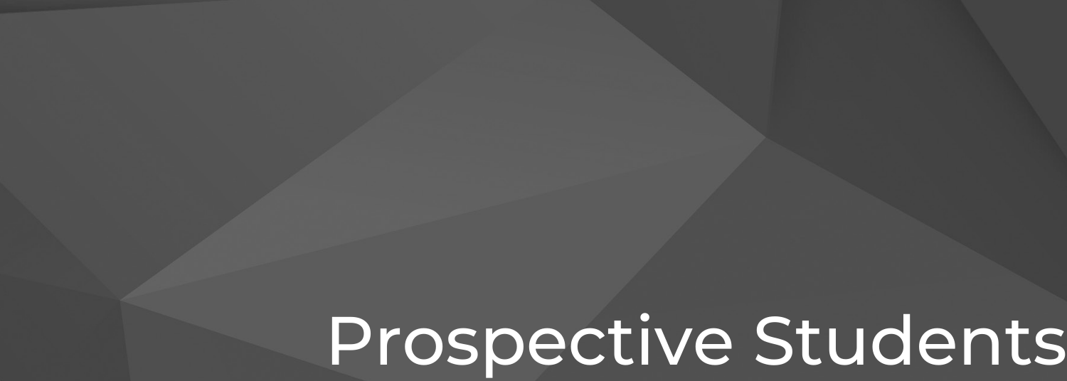 Gray background with "Prospective Students" in white text